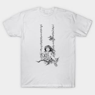 Little girl swinging T-Shirt